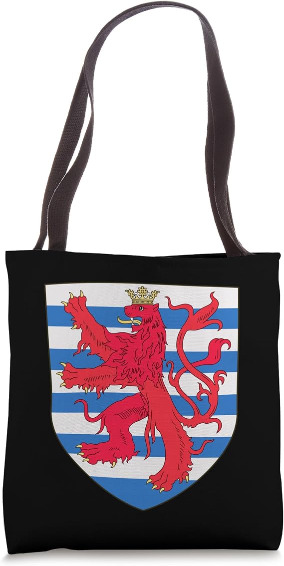 Luxembourg Medieval Shield Roude Leiw Crest Emblem Blazon Tote Bag