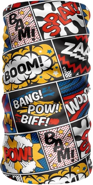 e taktik Multifunctional Comic Book Reactions Seamless Knitting UV+ Neckerwear Face Mask Headband Bandana Do Rag Hairband