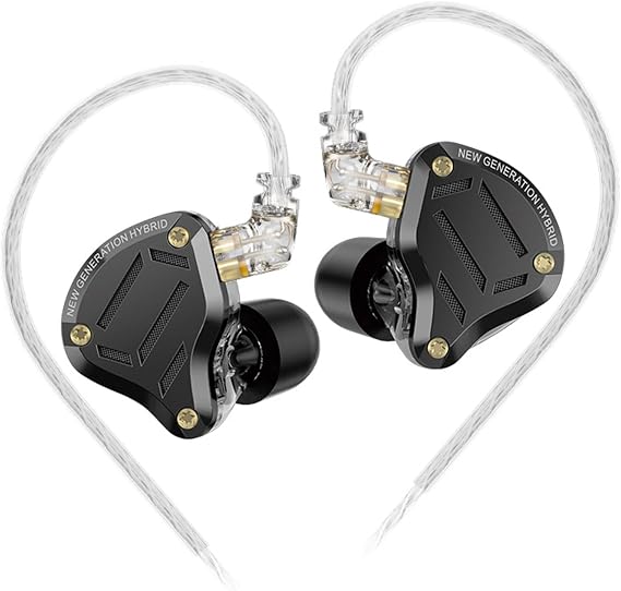 KZ ZS10 Pro 2 in Ear Monitor Headphone,KZ 4-Level Tuning Switch Headphone Multi Driver in Ear IEM Earphone,Upgraded 1DD+4BA Gaming Wired Earbuds with 2Pin Cable for Audiophile (Black, No Mic)