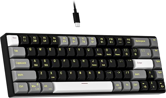 Newmen GM681 Wired Mechanical Keyboard,60% LED Backlit Gaming Keyboard