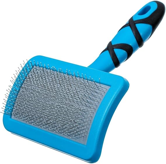 GROOM PROFESSIONAL Ball Pin Slicker Dog Brush - Soft Pad Dog Grooming Brush - Ideal for Dogs & Puppies with Sensitive Skin - Great for Long-Haired Dogs - Perfect for Gentle Grooming - Medium