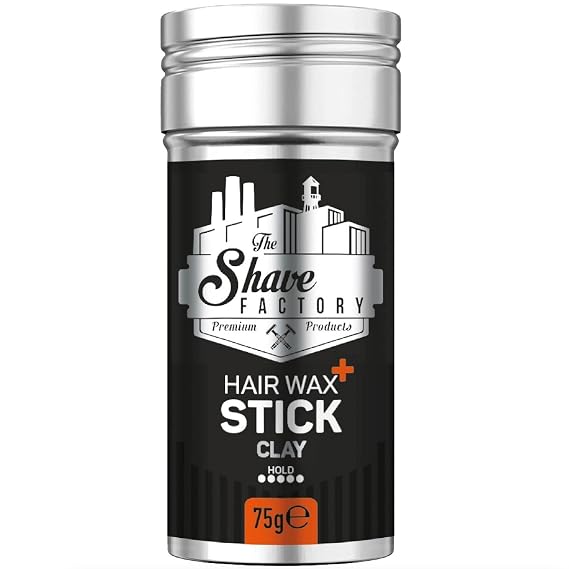 the shave factory Hair Wax Stick Clay, Long-Lasting Styling Wax for Smoothing & Slick Finish on Hair Wigs - 2.7 Oz (75G) (1 Piece)
