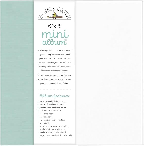 Doodlebug Mini Album 6"X8"-Mint