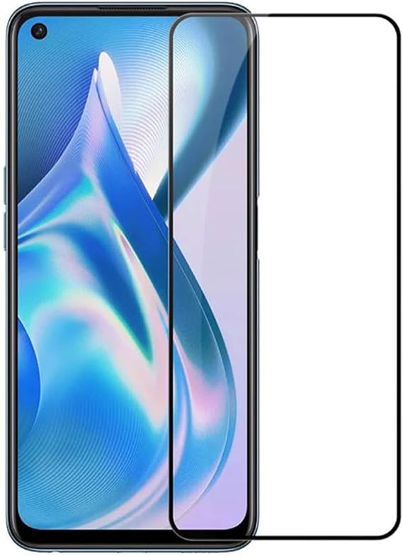 Microcase OnePlus Ace Racing Tam Kaplayan Çerçeveli Tempered Ekran Koruyucu - Siyah