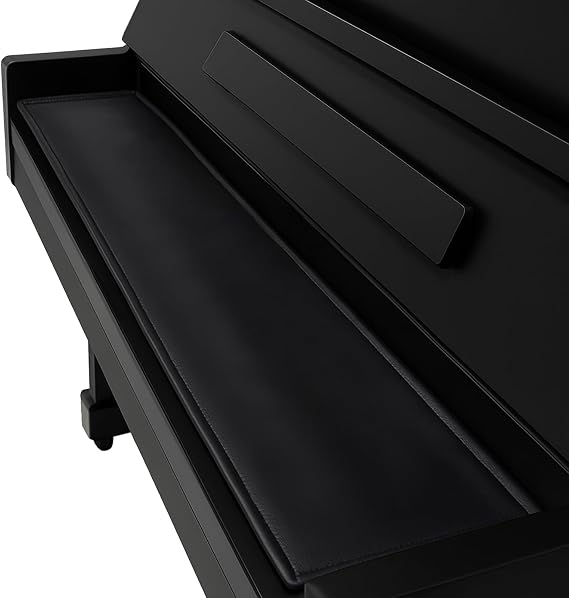 Piano Keyboard Cover, 1.8mm Thick Faux Leather Key Cover for 88 keys keyboard, Upright, Digital & Grand Piano, Waterproof Dustproof Pet Hair Resistant Keyboard Protector, Wipe Clean (Black)
