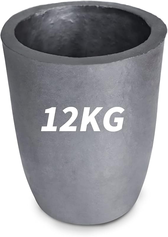 TOAUTO 12KG Foundry Clay Graphite Crucibles for Melting Metal Casting Refining Gold Silver Copper Brass Aluminum