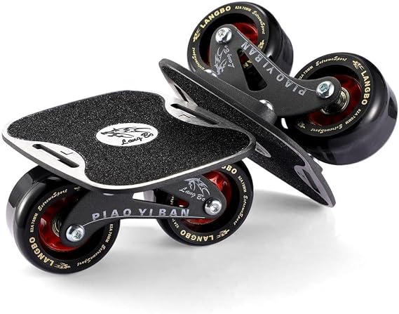 Roller Road Drift Skates, Split Skateboard for Portable Use, Aluminum Alloy Board with Non-Slip Surface, Steel Bracket, Widened PU Wheels, Quality Bearings Included