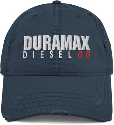 Aggressive Thread Duramax 6.6 Hat Distressed Baseball Cap with Velcro Closure