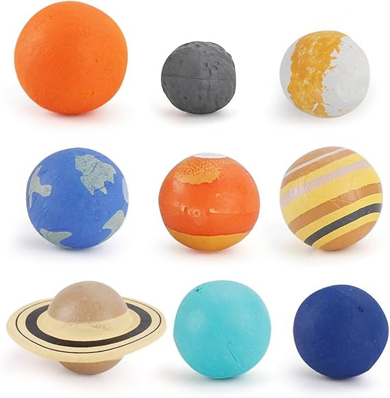 9 Piece Universe Planet Solar System Model Nine Planets Model Solar System Planet Figure Cake Topper Decoration Collection Figure for Astronomy Enthusiast