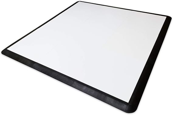 Big Floors Portable Dance Floor, Interlocking Dance Floor Tiles, Lightweight Plastic Modular Kit (3' X 3'), White Finish, 21 Piece (9 Sq Ft)
