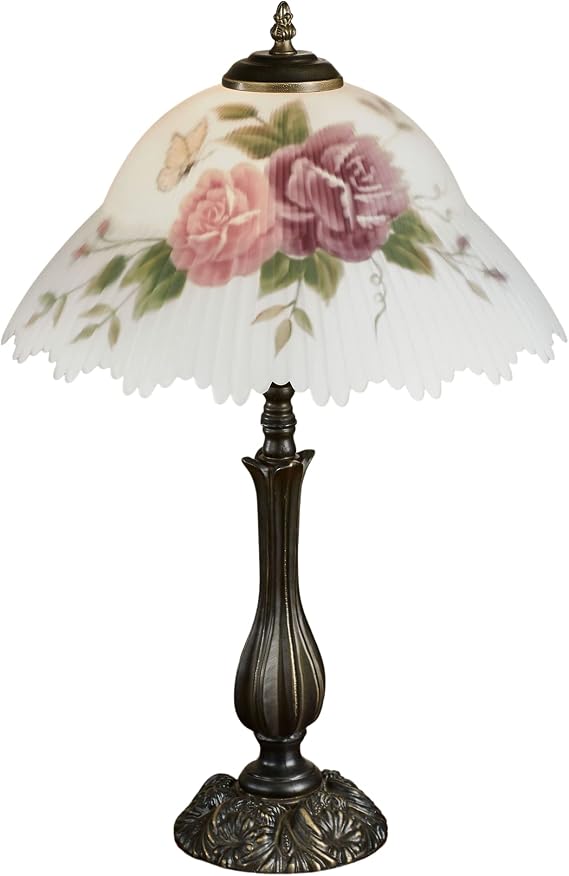 Touch of Class Brinley Floral Table Lamp, Bronze
