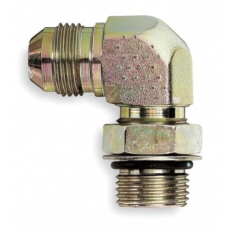 Eaton Aeroquip 2062-20-16S Steel Flared Tube Fitting, 90 Degree Elbow, 1" Male JIC x 1-1/4" O-Ring Boss Male