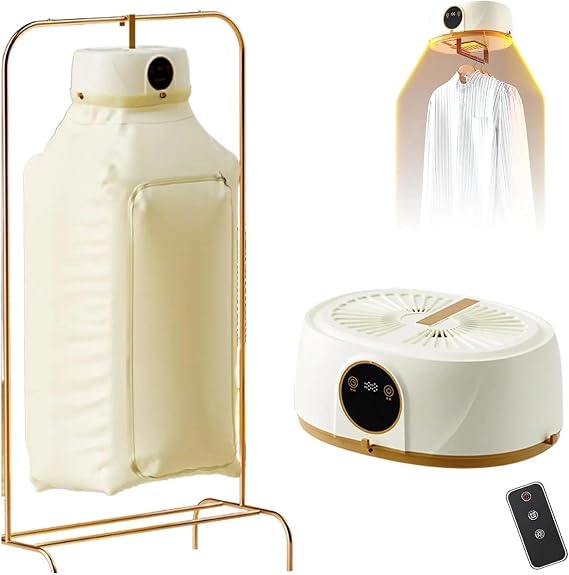 Upgraded Automatic Ironing Machine, Portable Clothes Dryer and Vertical Garment Steamer with Wireless Remote, Folding Compact Design for Home,