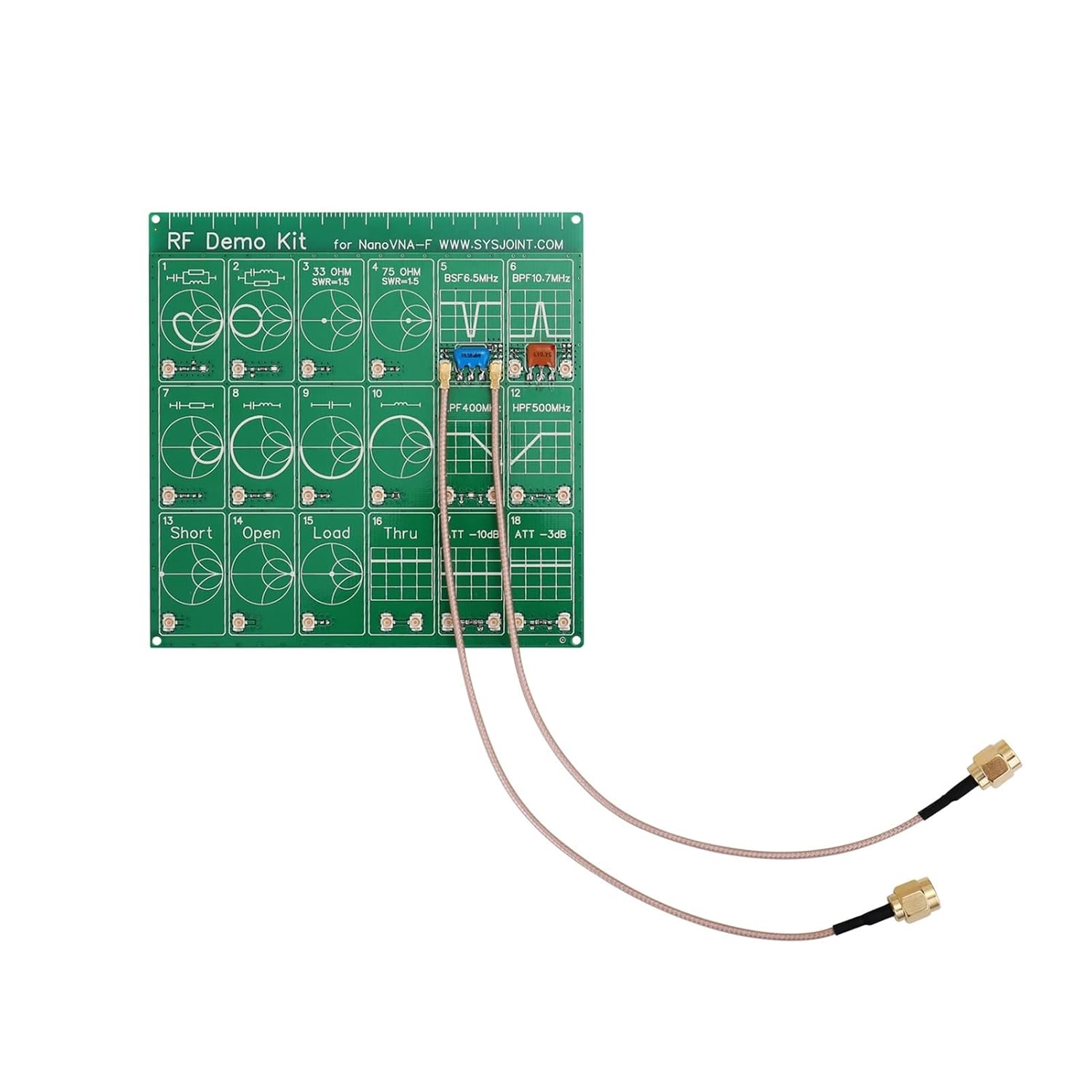 Spectrum Analyzer, Profession RF Demo Kit VNA RF Tester Board Filter Attenuator For NanoVNA-F Vector Network Analyzer Antenna Analyzer