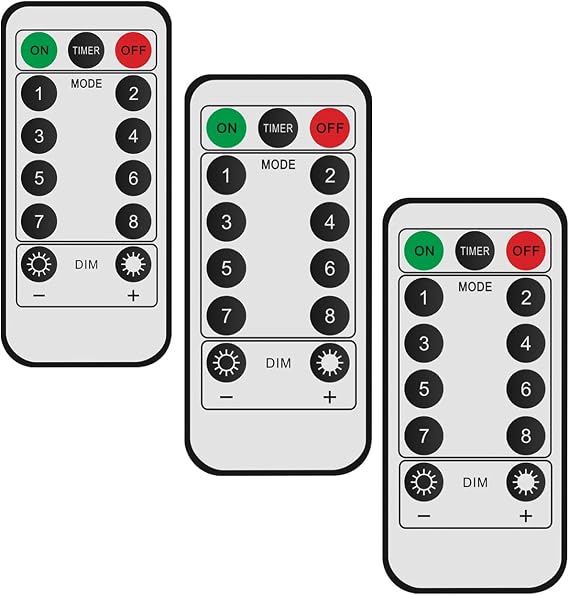 8 Mode StringLight 13 Keys Remote Control Replacement 3 Pcs