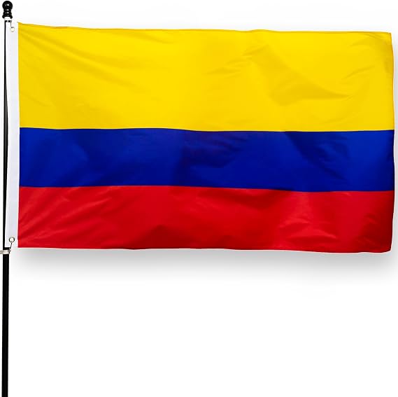 DANF Colombia Flag 3x5 Foot Double Sided Colombian National Banner