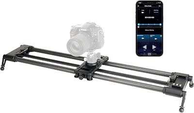Konova New G1 Wireless Motorized Integrated Carbon Slider for Video, Time Lapse, Stop Motion, Parallax Panormaic Shooting 100cm 39.4