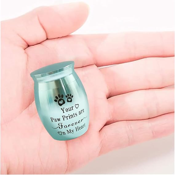 Small Pet Urns for Dogs Ashes Mini Urn Dog Ashes Cremation Keepsake Pet Memorial Urns Gift,Blue B
