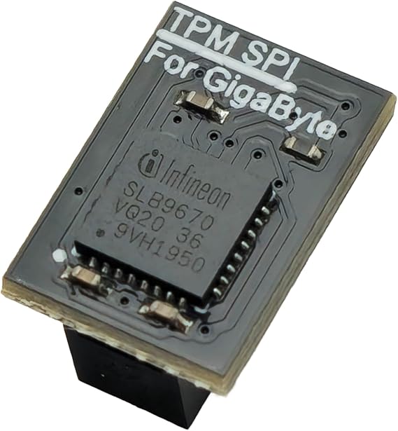 TPM 2.0 Module, 12-Pin SPI Interface with infineon SLB9670, Compatible with GigaByte Motherboard