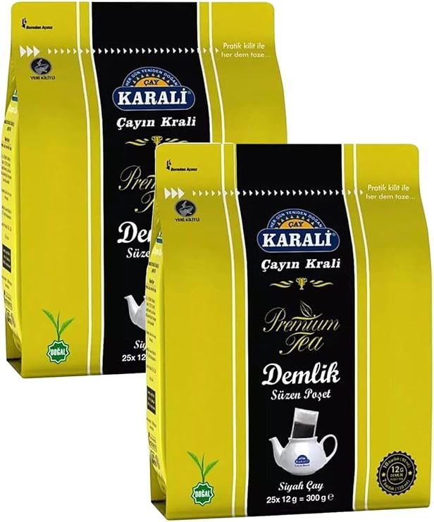 Karali Premium Demlik Poşet Siyah Çay 25 Li 2 Adet