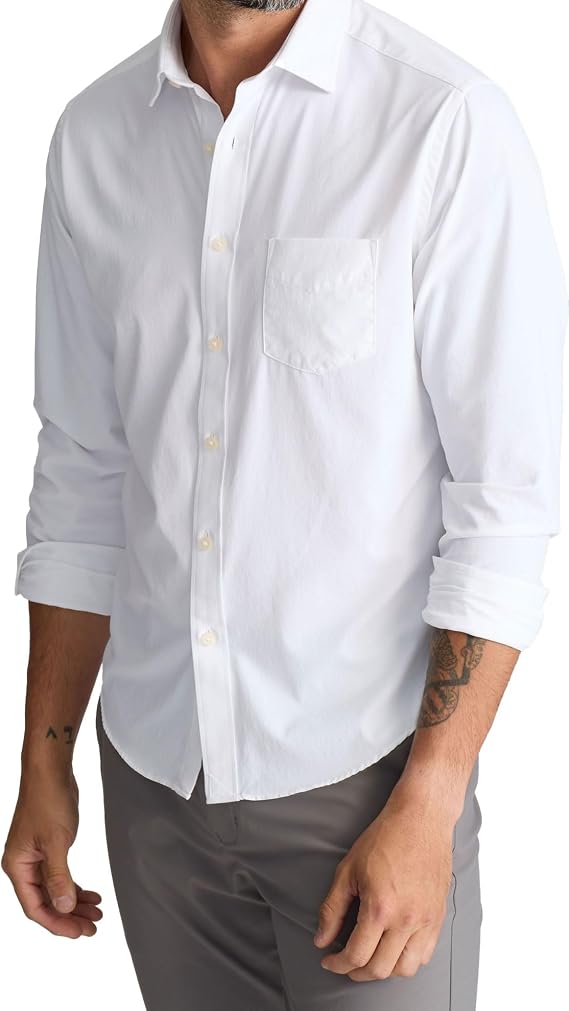 UNTUCKit Long Sleeve Performance Solid Shirt for Men