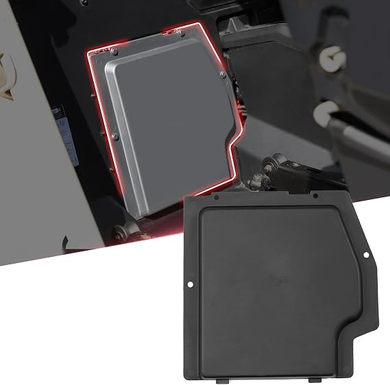 A&UTV PRO Battery Compartment Cover Plate for CanAm Maverick X3 / X3 MAX 20172025, ABS Battery Protector Cover, UTV Accessories, Black 1Piece