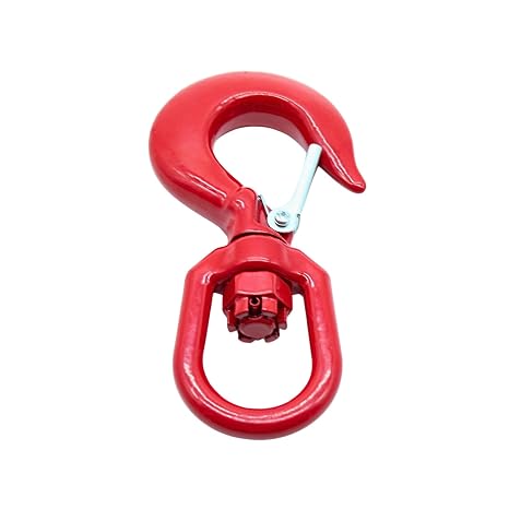 DOJA Barcelona Swivel Lifting Hook, Steel Lifting Hook, Heavy Duty Crane, Swivel, Steel, Heavy Duty Crane, 360° Rotating Ergonomic Anticorrosion 1.12 Ton Capacity Certified Safety Chain