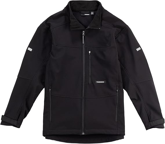 TRUEWERK Men's S3 Solution Coat, Softshell Work Jacket | Technical Workwear, Lightweight, Waterproof with 4-Way Stretch