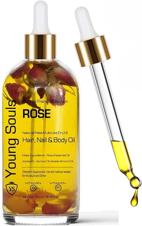 Young Souls Aromatherapy Rose Multi Use Oil Rose Facial Hair Nail & Body Care Dry Oil 100 ml
