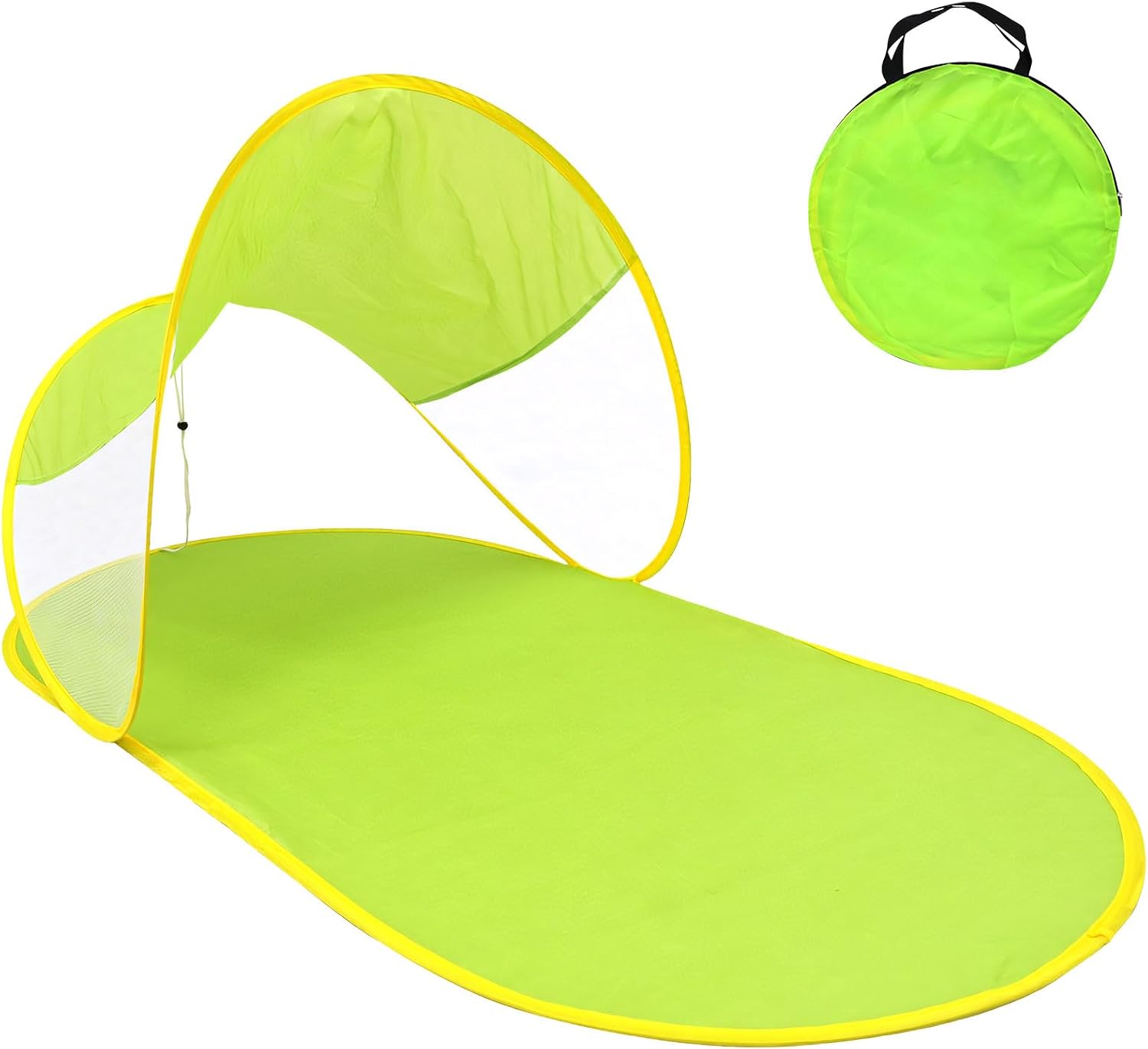 Beach Tent Pop-Up - Instant Pop Up Automatic Beach Tent Camping Shade UV Protection for Sports Festival Park Picnic Fishing Outdoor Camping Family Trip Holiday Backyard (Green)