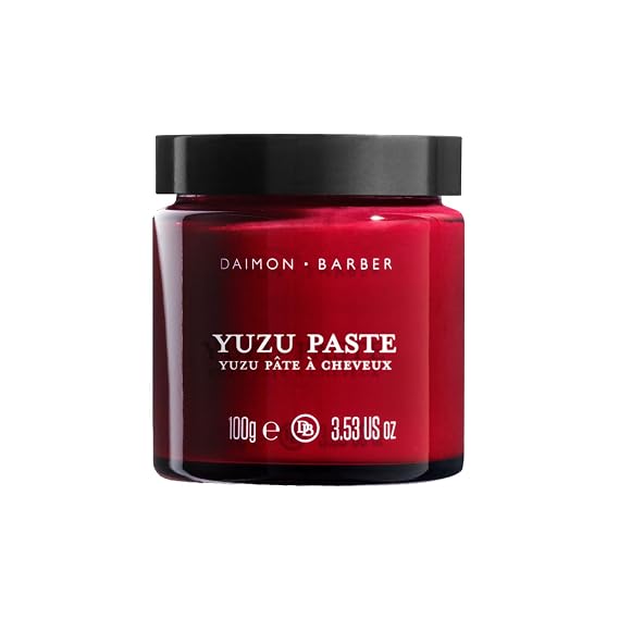Daimon Barber Yuzu Paste for Men - 3.53 oz Paste | Strong Hold Styling Paste Adds Texture And Definition While Nourishing Hair And Scalp.
