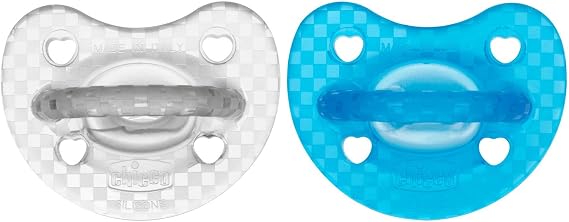 Chicco PhysioForma Gommotto Luxe, Silicone Pacifier 16-36 Months, Set of Soft and Delicate Pacifiers, Support Physiological Breathing and Promoting Correct Mouth Development, 2 Pieces