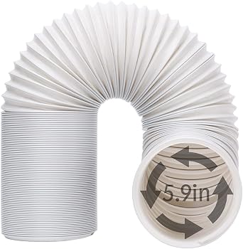 Portable Air Conditioner Exhaust Hose. AC Vent Hose with 5.9"/15CM Diameter, Anti-Clockwise Thread & Length up to 78.7"