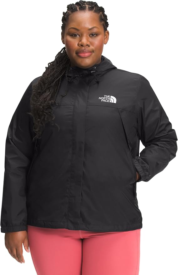 The North Face Antora Plus Womens Rain Jacket TNF Black 1X