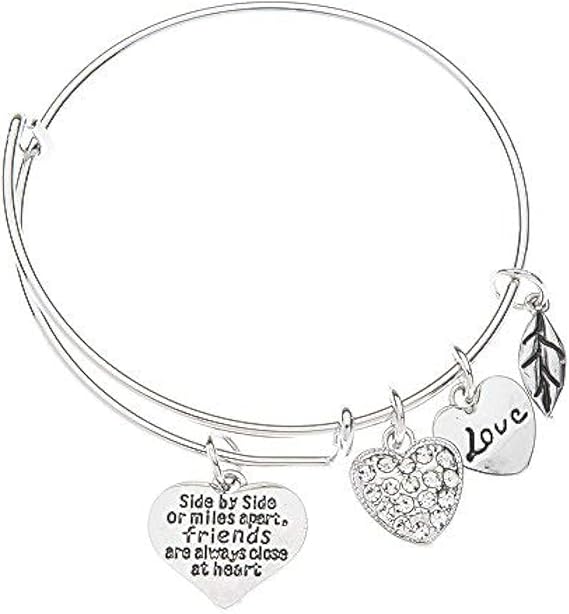 Infinity Collection - Best Friends Bracelet - Non-Tarnish, Premium Quality - Side By Side or Miles Apart, Friends are Close at Heart Giftable