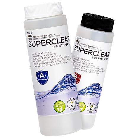Superclear Table Top Epoxy Resin 16 oz Kit, Crystal Clear 1:1 Coating