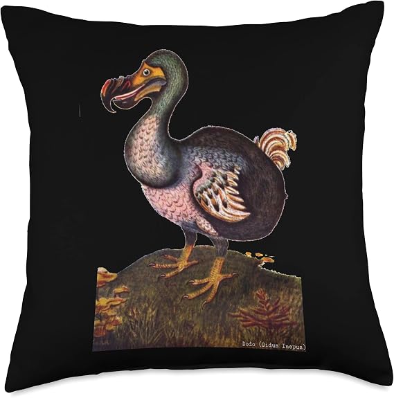 Dodo Bird (Didus Inepus) Extinct Bird Throw Pillow