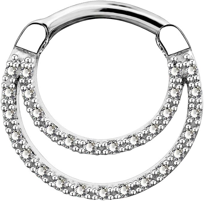 OUFER 16G Daith Septum Rings Unique Design 316L Stainless Steel Daith Helix Earrings Septum Piercing Jewelry