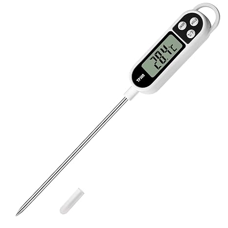 Digital Meat Food Thermometer for Cooking Kitchen BBQ, Probe Instant Read Thermometer with Long Probe for Candy Candle Milk Yogurt Deep Fry Roast Baking Temperature