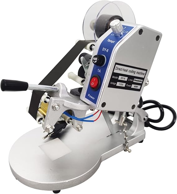 Coding Printer Manual Hot Stamp Ribbon Coding Machine for Printing Date Size on PT PE KT Plastic Bag