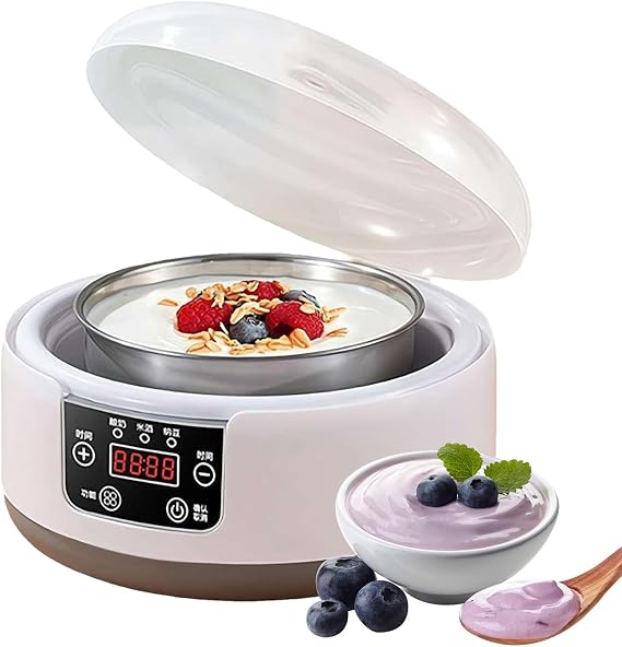 Yogurt Machine With Adjustable Temperature And Time Control | Automatic Multi-Function Yogurt Maker,Probiotic Yogurt Motor,Automatic Yogurt Maker Machine With LCD Display,Kitchen Appliances