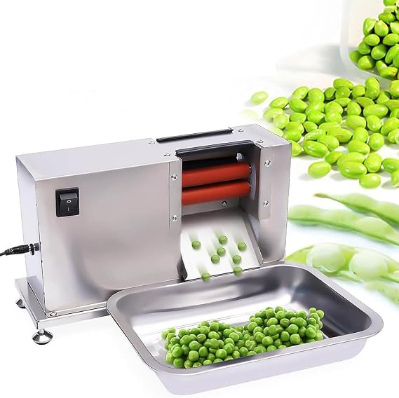 20W Electric Pea Peeler,Automatic Pea Bean Sheller Machine,Commercial Stripping Bean Machine w 4 Feet,for Peas Soy Beans Edamame