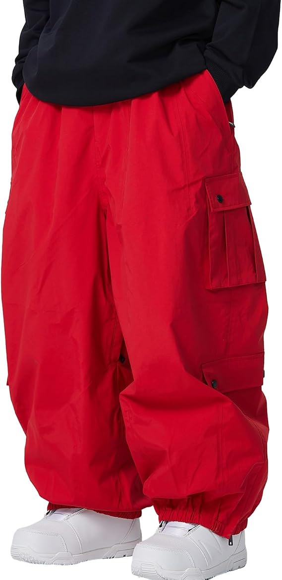 Mens Baggy Cargo Ski Pants Super Baggy Snowboard Snow Pant Women Insulated Loose Pant Sports Waterproof