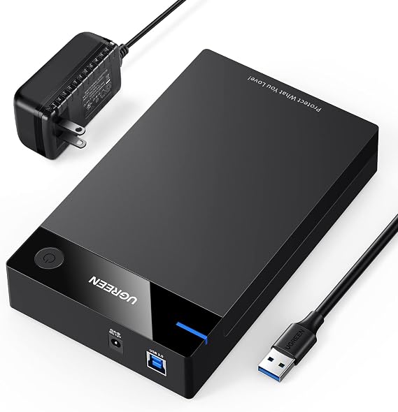 UGREEN External Hard Drive Enclosure for 2.5/3.5-Inch SATA HDD/SSD