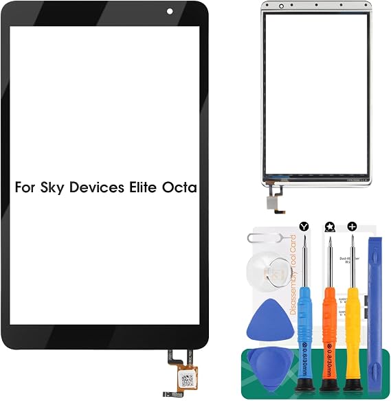 for Sky Devices Elite Octa Touch Screen Panel Digitizer Glass Replacement 8 inch(Not Elite OctaX,Not Includeing LCD Display)