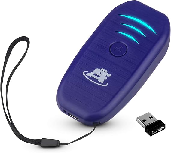 Portable Mini-Wireless Bluetooth Barcode Scanner: Hand Scanners - Cordless, Rechargeable 1D Scan Gun for Inventory Management Wireless, Handheld USB (1D Only Mini Barcode Reader)