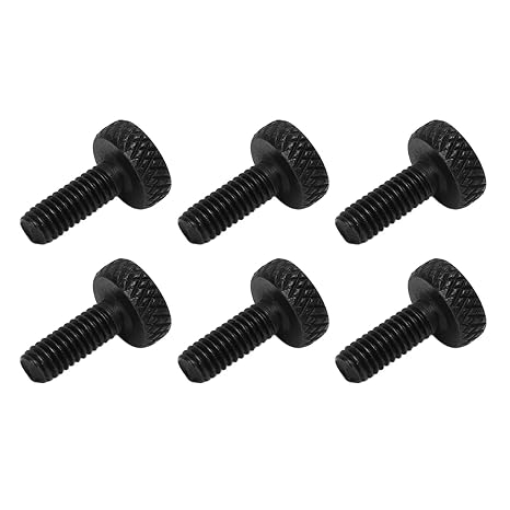 Tremolo Bridge Fine Tuning Screw, 6 Pcs Electric Guitar Fine Tuning Screw M4 Thread Metal Beautiful for Replacement(Black)