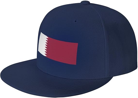 Flag of Qatar Snapback Hats for Men Women Baseball Cap Adjustable Flat Bill Sun Hat