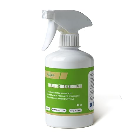 Refractory Rigidizer for Ceramic Fiber Blankets - 16 Ounces 2300F High Temperature Kaowool Surface Hardener for Forges, Kilns & Foundry Furnace - Prevents Fiber Erosion & Airflow Damage
