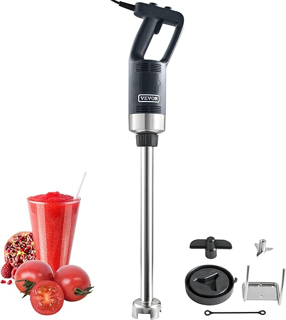 VEVOR Commercial Immersion Blender 500 W 20 Inch Heavy Duty Hand Mixer | Variable Speed Mixer with 304 Stainless Steel Blade, Ideal for Soup, Smoothie, Puree and Baby Food Preparation in Kitchens